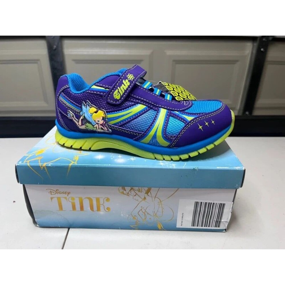 Vintage Y2K Disney Tinker Bell Glow in the Dark Sneakers Size 1.5
